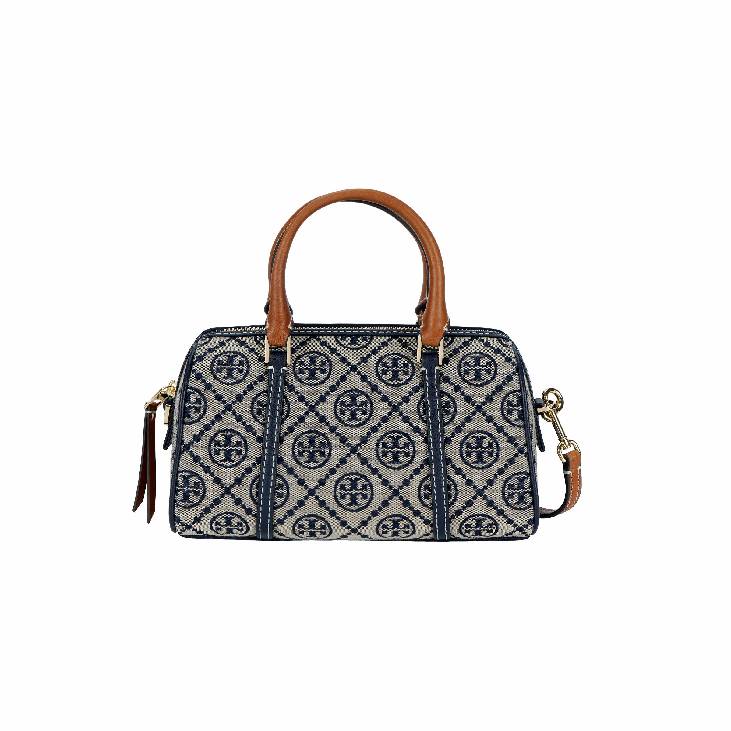 

Tory Burch T Monogram Classic Logo Print Bucket Bag Women Shoulder Bags Navy-Blue 170417-405 Basic Set (Bag+Dust Bag)