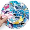 51PCS Cute Whale Graffiti Stickers for Suitcases, Scooters, Tablets, Cars, and More - Cartoon Decorative Set