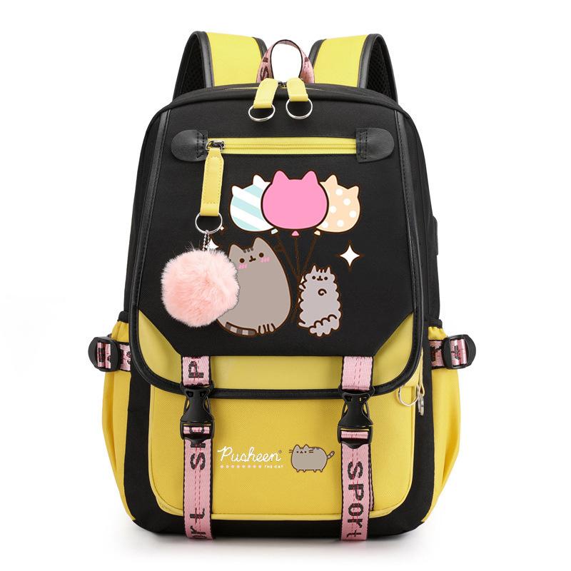 Cartoon Cute Printed School Bag Outdoor Travel Oxford Cloth Backpack