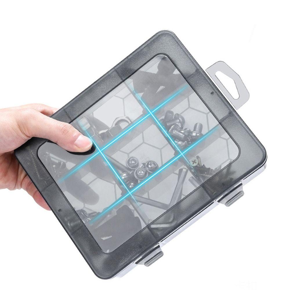 Plastic Tool Storage Box 9-24 Grids Adjustable Parts Box Transparent Jewelry Bead Screw Tool Holder Case Parts Compartment Box