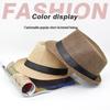 British Style Linen Fedora: Cross-border Gift for Middle-aged and Elderly; Outdoor Sun Protection Panama Performance Hat.