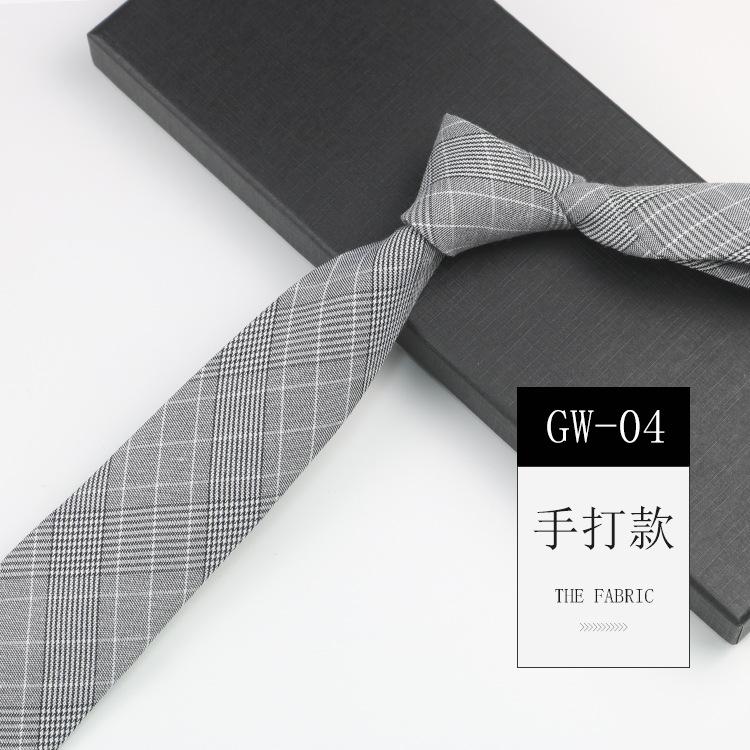 Cravatta a quadri da uomo e da donna, a mano, casual, camicia casual, uniforme, stile college, caffè, retrò, cravatta in cotone