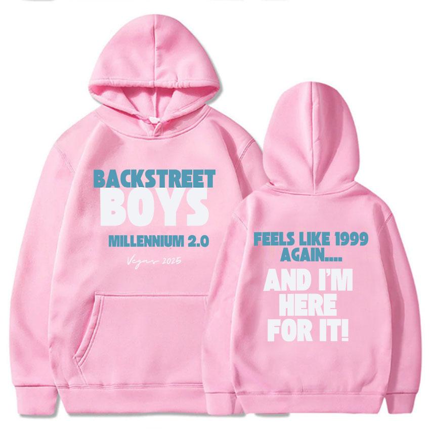 Backstreet Boys 1999 To Vegas 2025 Tour Hoodies Millennium 2.0 Album Printing Sweatshirts Long Sleeve Hooded Pullovers Men Hoody 3XL