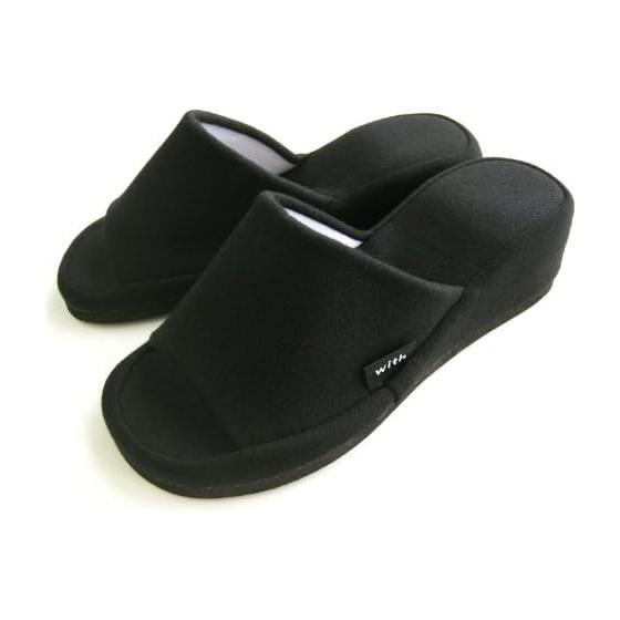 Okumura Slippers WITH Heel Slippers 5.5cm Heel Wide Easy to Wear