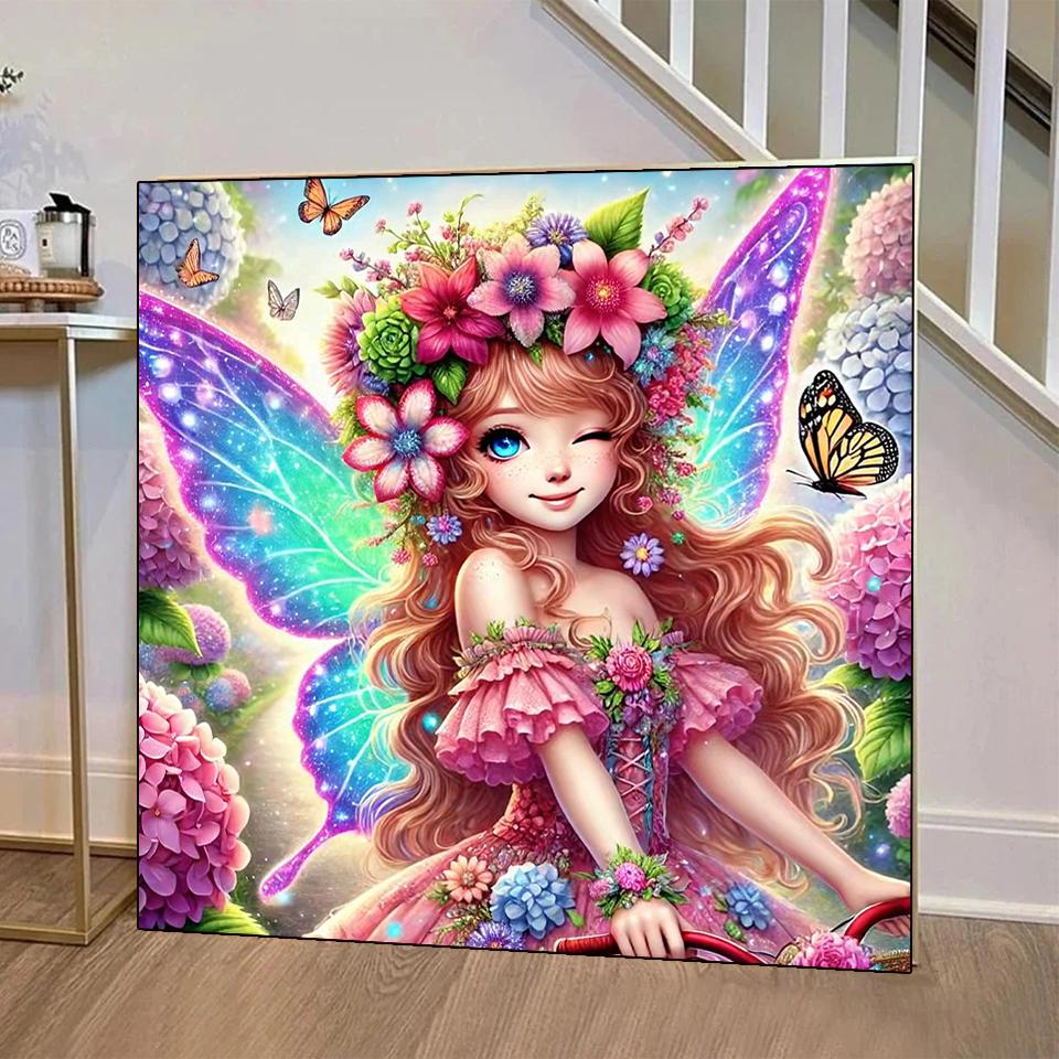 Diamant-Malerei-Verkäufe süße Stickerei Ball Mädchen Elf voller Diamant 5DDiy Stickerei Kreuz Stickerei Zimmer Dekoration