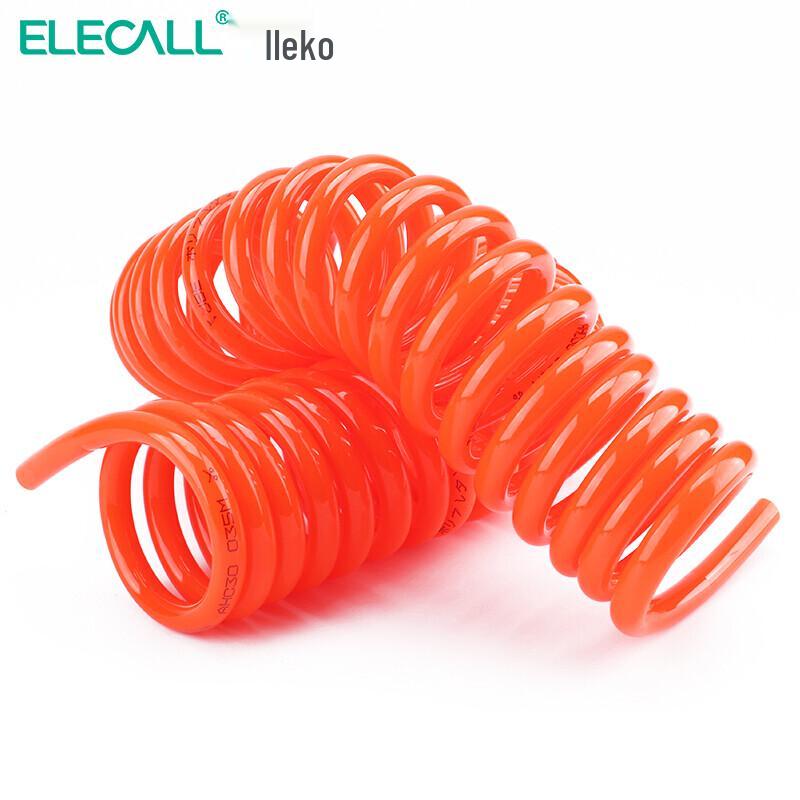 ELECALL Retractable Spiral PU Air Hose CN plug (adapter included) 6M