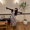 Retro French Floral Maxi Dress – Slim Waist & Irregular Hem for Women