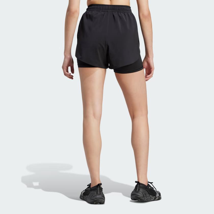 adidas X Stella McCartney Truepurpose Pantaloncini da Allenamento 2-in-1 Pantaloncini da Donna Neri IB6824