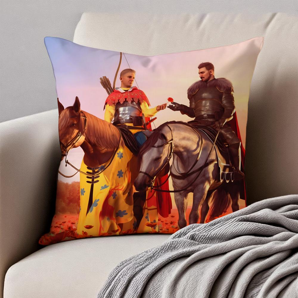 Historisches Spiel KKingdom Come Deliveranc Kissenbezug Kissenhülle Milbenschutz Unsichtbarer Reißverschluss Kurzer Plüsch Sofakissen