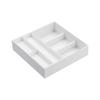 Yamazaki Plate Extendable & Slide Cutlery Tray, White, Approx. W25 X D24.6-45 X H5.7cm, Fits Drawer Sizes Perfectly, For Spoons, Forks, Chopsticks,