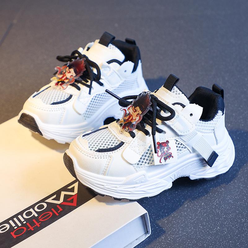 Cartoon Nezha popular all-match spring and summer new breathable all-match boys and girls casual sports shoes dad shoes