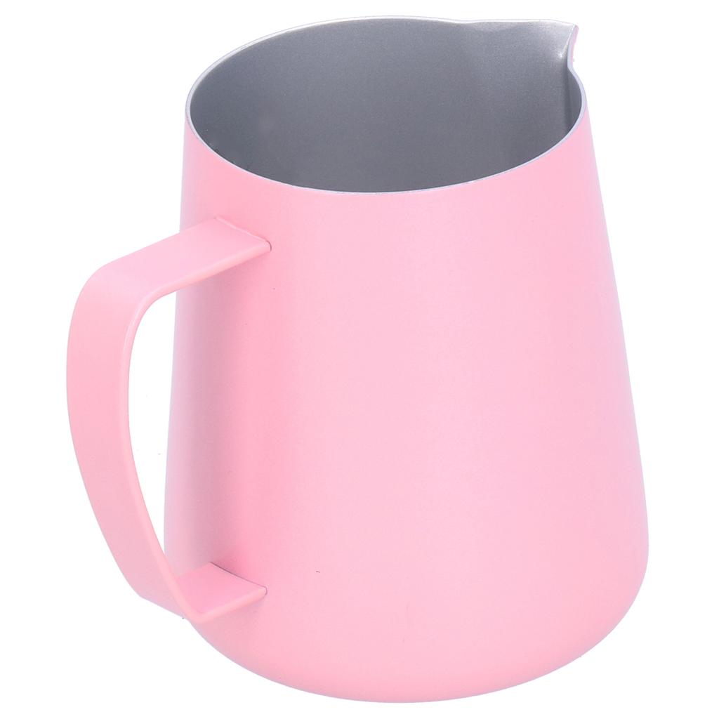 400ml Konvička na kávu Efektní konvička na pěnění mléka s výlevkou ve tvaru orlího zobáku pro domácí kavárnu Růžová