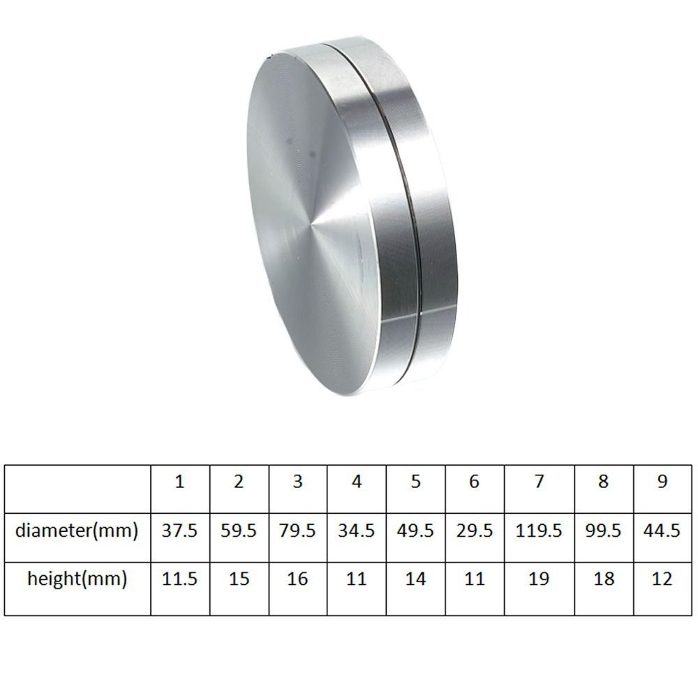 Aluminum Alloy Clay Bearing Multi Size Round Pottery Trimming Spinner Wheel Bearing Rotate Rotary Disc Bearing Pottery Art