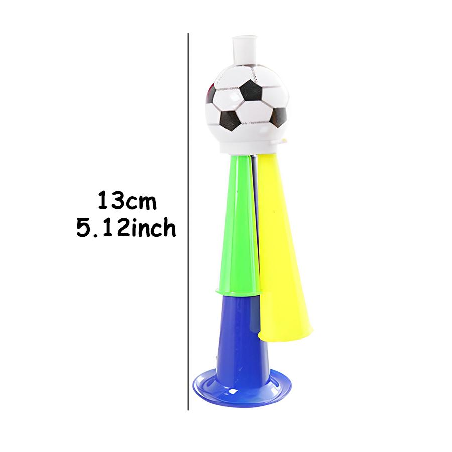 3/6pcs 3-Hole Plastic Football Style Horn Creative Party Chearing Sounding Props Party Ball Game Lively Atmosphere Creation Tool