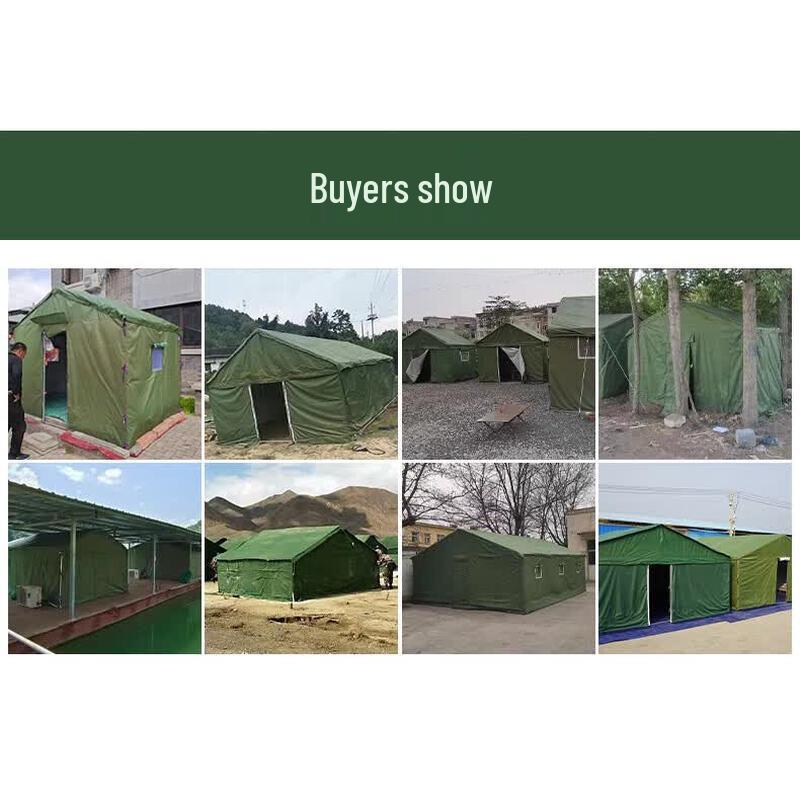 JINGGENG Heavy-Duty 3-Layer Canvas Temporary Shelter Tent