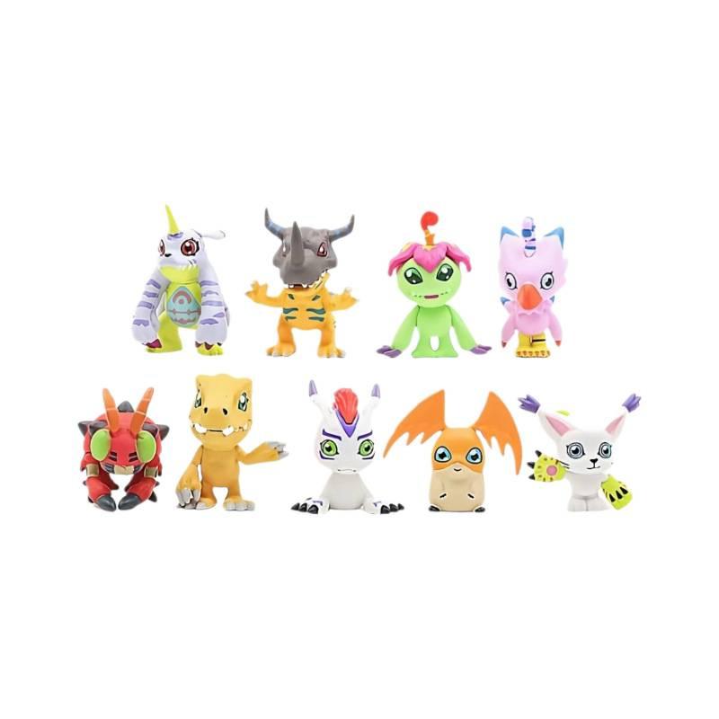 9 digital baby, digital monster toy model, grab machine, twist egg doll, key chain cake decoration figure