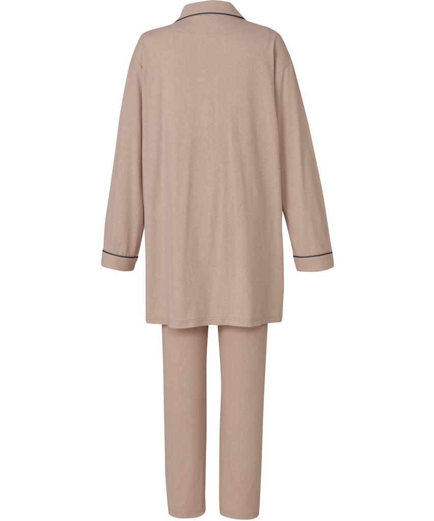 Wacoal Maternity Maternity Web and Comfortable Long Long Pajamas, Exclusive, [Pre- Post-natal Use], Nursing-Friendly Loungewear, Front-Opening, 100%