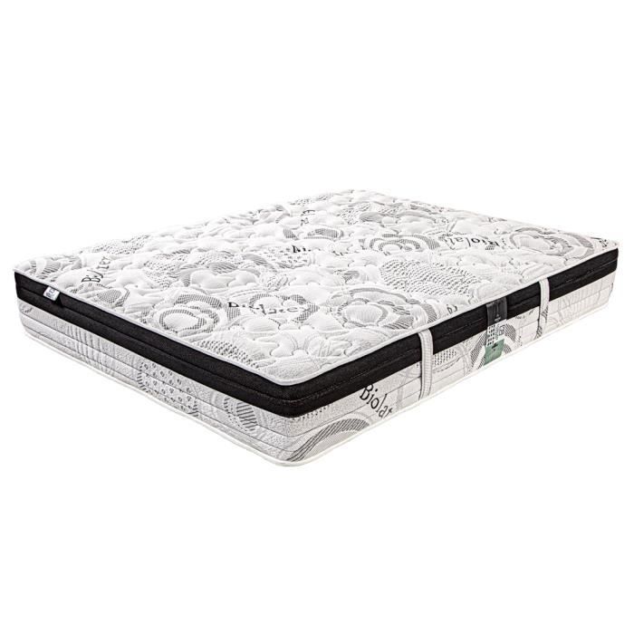 Matelas 140x200 cm,Sleeplux,26cm,latex,mousse haute densité,ferme,indépendance du couchage,face été/hiver