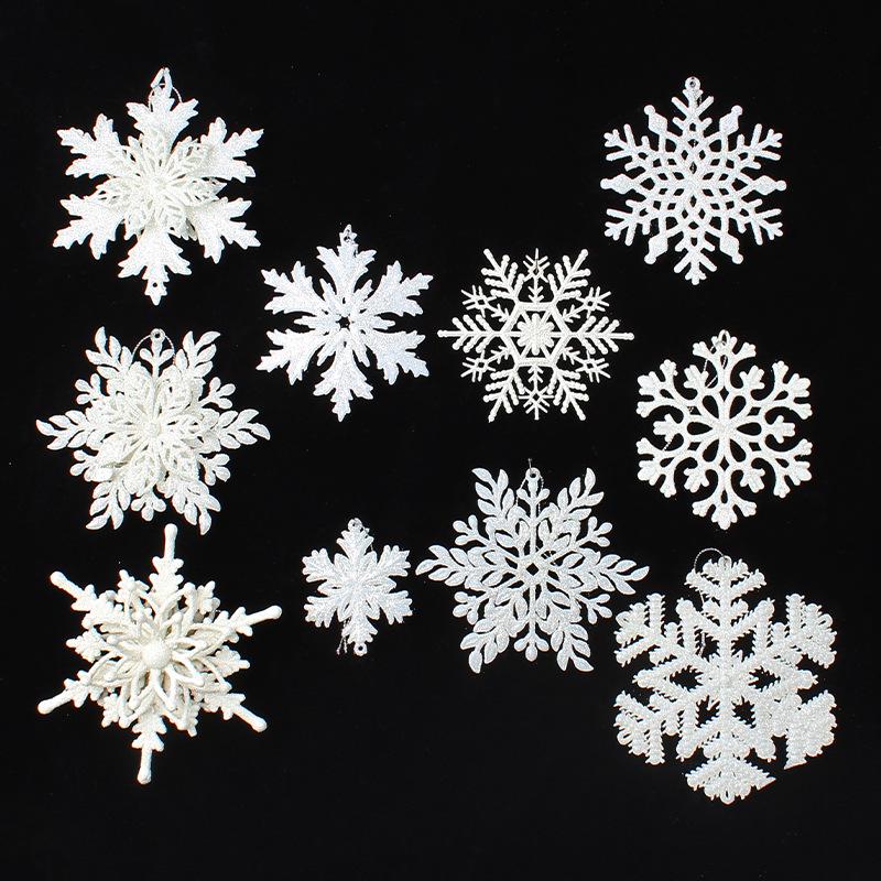 Port Christmas White Snowflake Ornaments – Garland & Hanging Decorations for Windows, Trees, and Parties