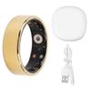 Smart Ring Sleep Monitor Health Tracker Step Count Gold Lightweight Sleep Ring Stainless Steel for Men Women 20