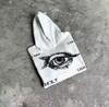 American New Style Angel Eye Print Gray Hoodie Women's Simple Harajuku Hip-Hop Loose Casual Y2K Sweatshirt Street Trend Clothing