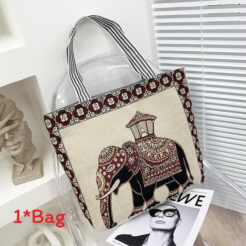 Embroidered Owl Bag With Canvas Material For Casual Daily Use