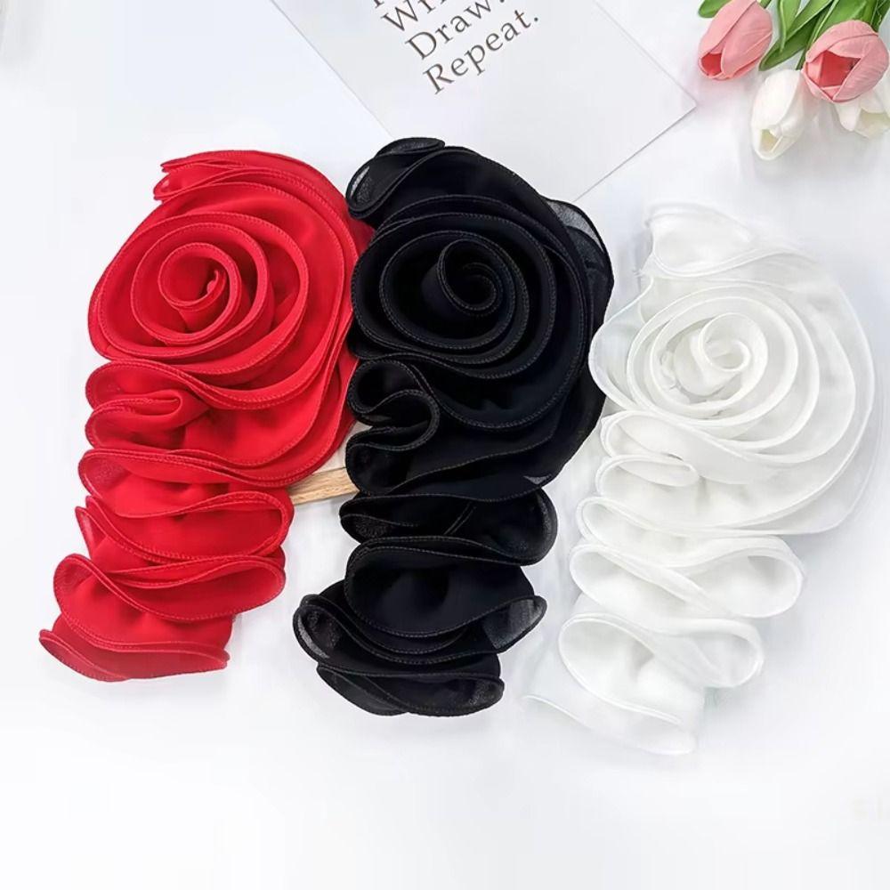 Decorative Cloth Fabric 3D Floral Patch Folded Design DIY Chest Flower Dress Accessories