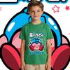 Kirby Megaman Anime Graphic Print Cotton T Shirt for Boys Girls Kids Summer Casual Short Sleeve Top