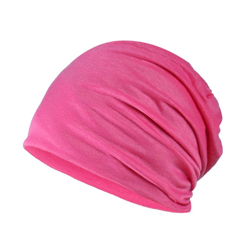 Herren Soild Indien Stretch Kordelzug Mütze Wolle Stricken Haarausfall Kopftuch Wickel