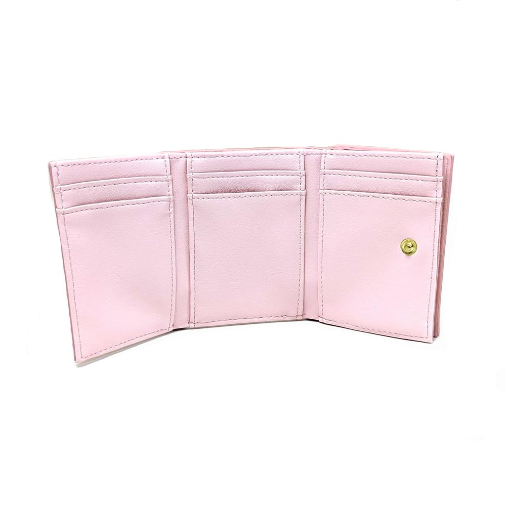 Karukuru Stained Glass Mini Wallet for Women, FRS-EN008, Pink