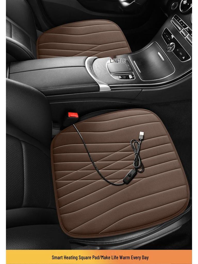 USB Electric Heated Car Seat Cushion - Warm Auto Seat Cover for Autumn/Winter