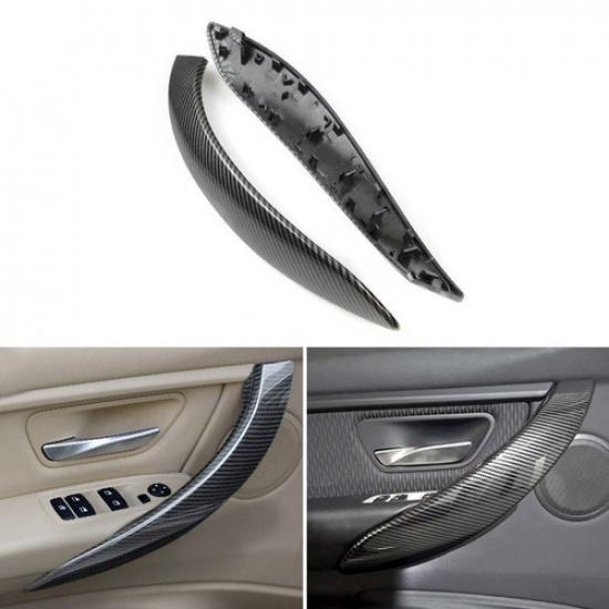 ABS Carbon Fiber Inner Door Pull Handle Cover For BMW 3 4 series F30 F31 F32 F35