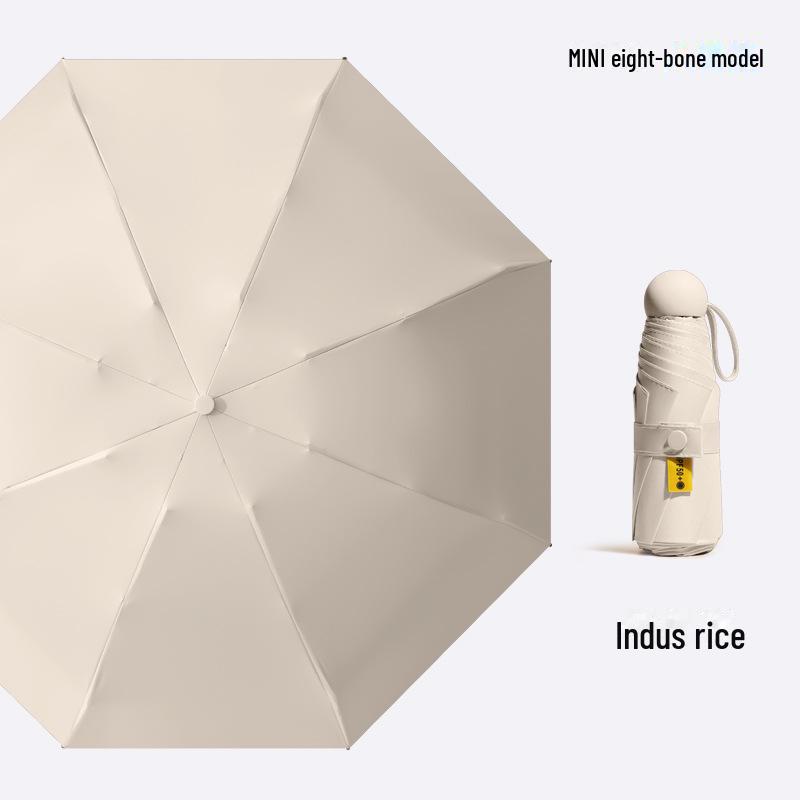 50% Folding Women's Dual-Purpose Mini Portable Pocket Capsule Umbrella - High-Grade Sun Protection