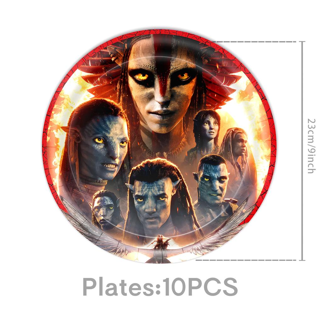 Avatar-themed Birthday Party Decorations Disposable Cups Plates Tissues Banners Balloons Tablecloths Baby Shower Supplies Round Sensory Durable