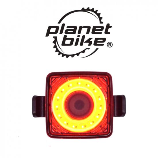 Planet Bike 3304 Blinky Squared LED Bike Tail Light 30 Lumens USB-C Rechargeable