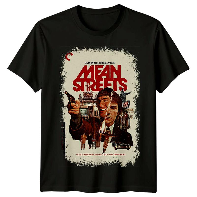 

Mean Streets (1973) Movie Poster Inspired Unisex T-Shirt Retro Classic Tee S