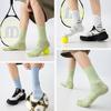 Men's Spring-Summer Cotton Mid-Calf Sports Socks - Breathable, Sweat-Absorbing for Running and Basketball