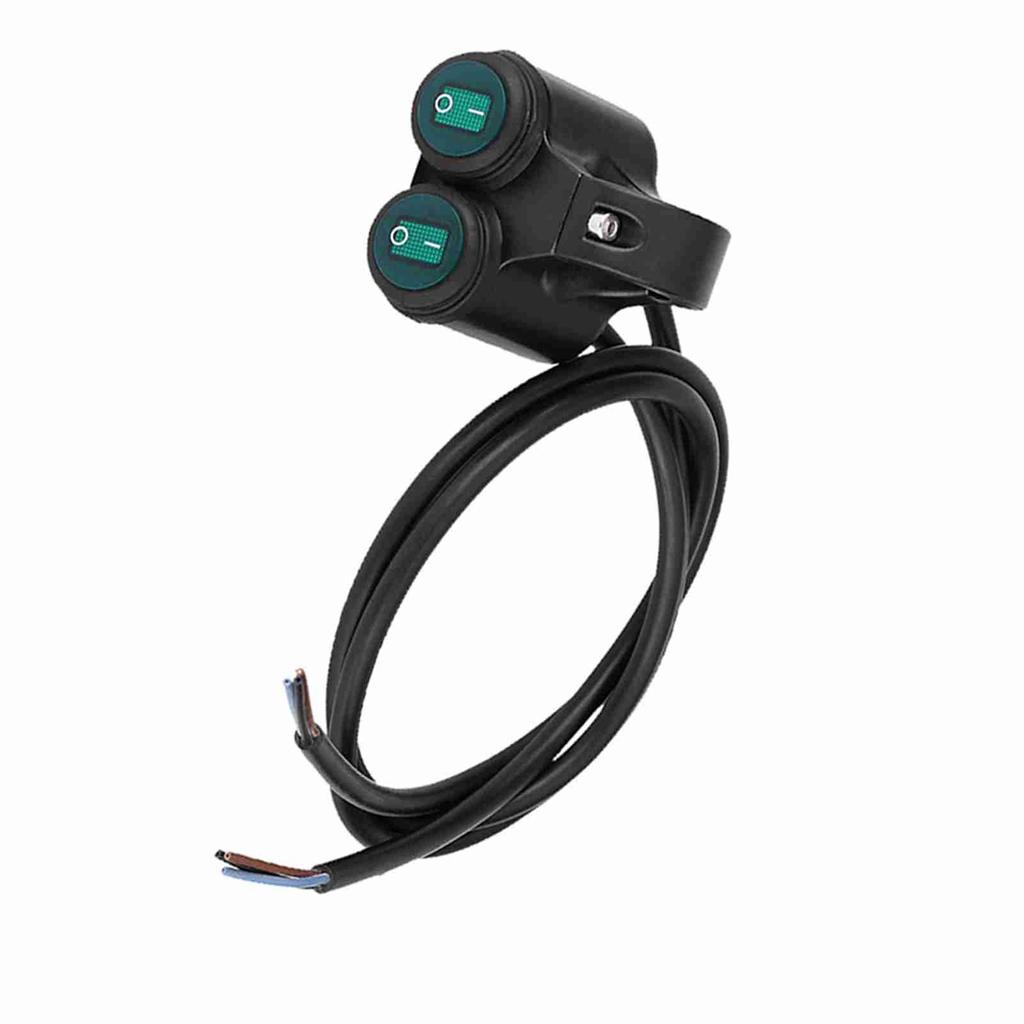 22mm Universal Motorrad Lenker Scheinwerfer Bremse Nebelscheinwerfer Hupe Doppelter Bedienknopf Schalter