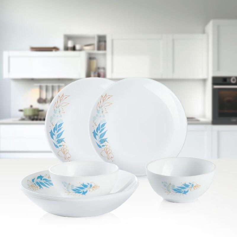 Luminarc Blue & White Baroque 6-Piece Dinnerware Set