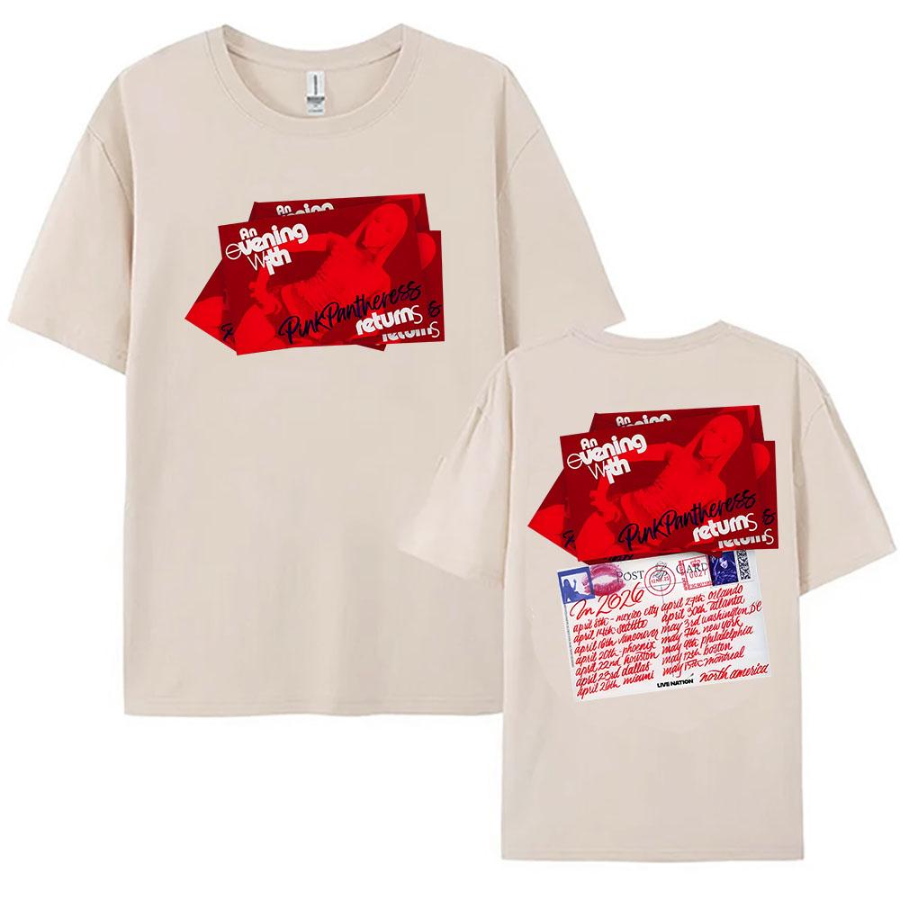

An Evening with PinkPantheress Tour Into Spring 2026 T-shirt Short Sleeve Cotton Tshirts Casual Loose Unisex T Shirt Tees XS