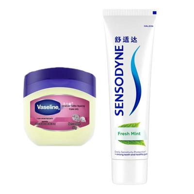 Sensodyne Fresh Mint Toothpaste & Vaseline Baby Jelly Bundle