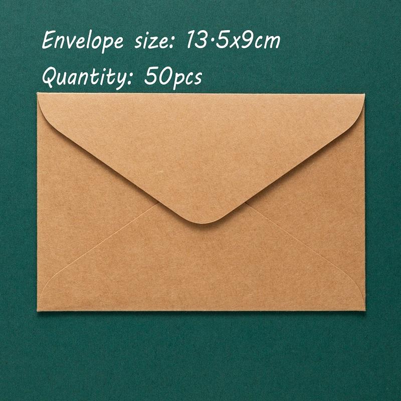50pcs/lot Envelope High-grade 250g Kraft Paper Big Envelopes Western White Envelopes for Wedding Invitations Business Stationery