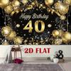 2D plane, 2D plane background banner - Exclusive black gold 40th anniversary theme design