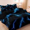 Lightning Crack Texture 3D Bedding Set Glowing Thunder Print Duvet Cover Pillowcase Bedroom Decor Gift