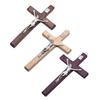 Wooden Crucifix Inspired Handmade Faith 2Pcs for Baptism Memorial Catholic