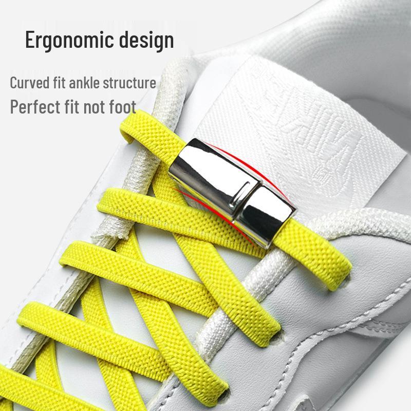 Colorful Elastic Magnetic No-Tie Shoelaces for Adults & Kids
