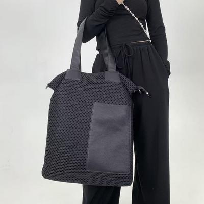 Women'S Retro Mesh Splicing Shoulder Bag Large Capacity Personalized Versatile Messenger Handbag