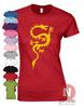Camiseta De Dama Kung Fu Dragón Chino Artes Marciales Asia Japón
