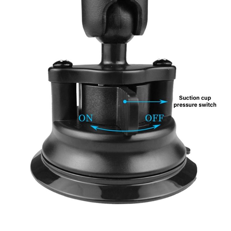 High Stability Car Window Camera Mount with 1/4" Screw 360 Degree Rotation Suction Cup for Sports Cameras Accessories