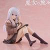 9cm Anime Wandering Witch: The Journey of Elaina Figure Elaina Knit Dress Sitting Posture Action Figure PVC Model Toy Collection